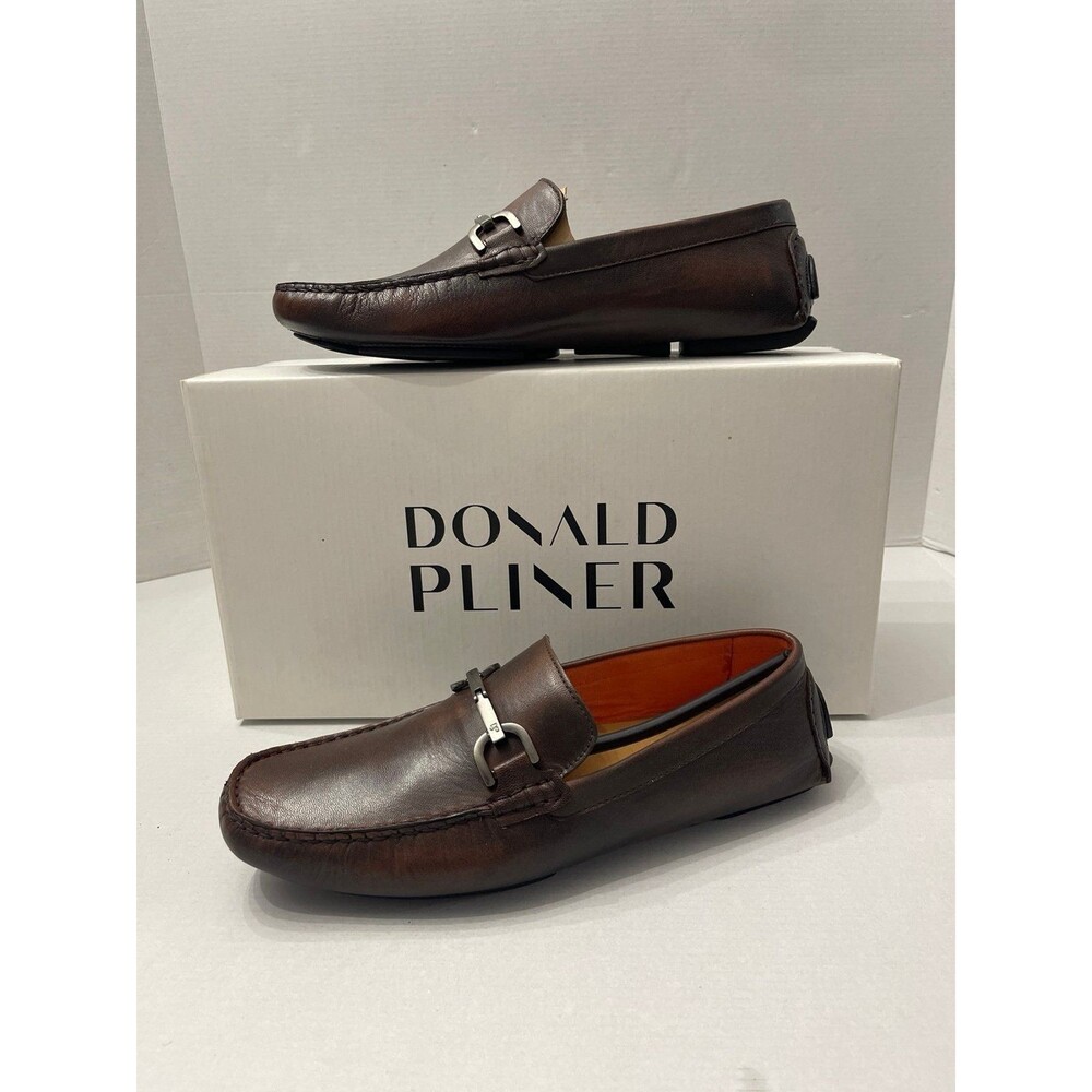 Donald Pliner Men's Victor Leather Bit Loafers Cognac Size 8M New In Box